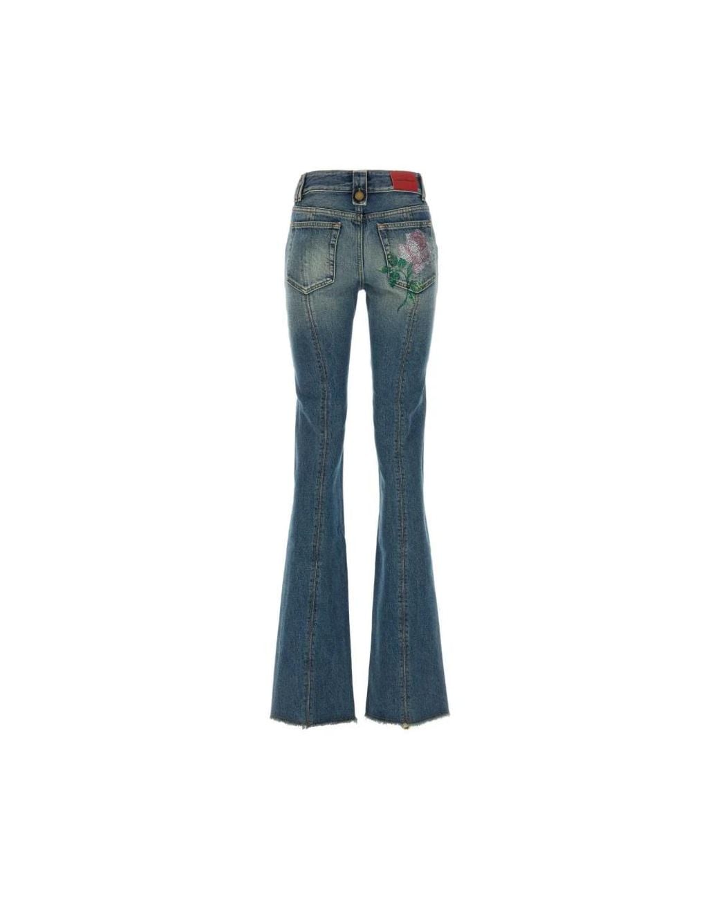 Alessandra Rich Blue Flare Jeans