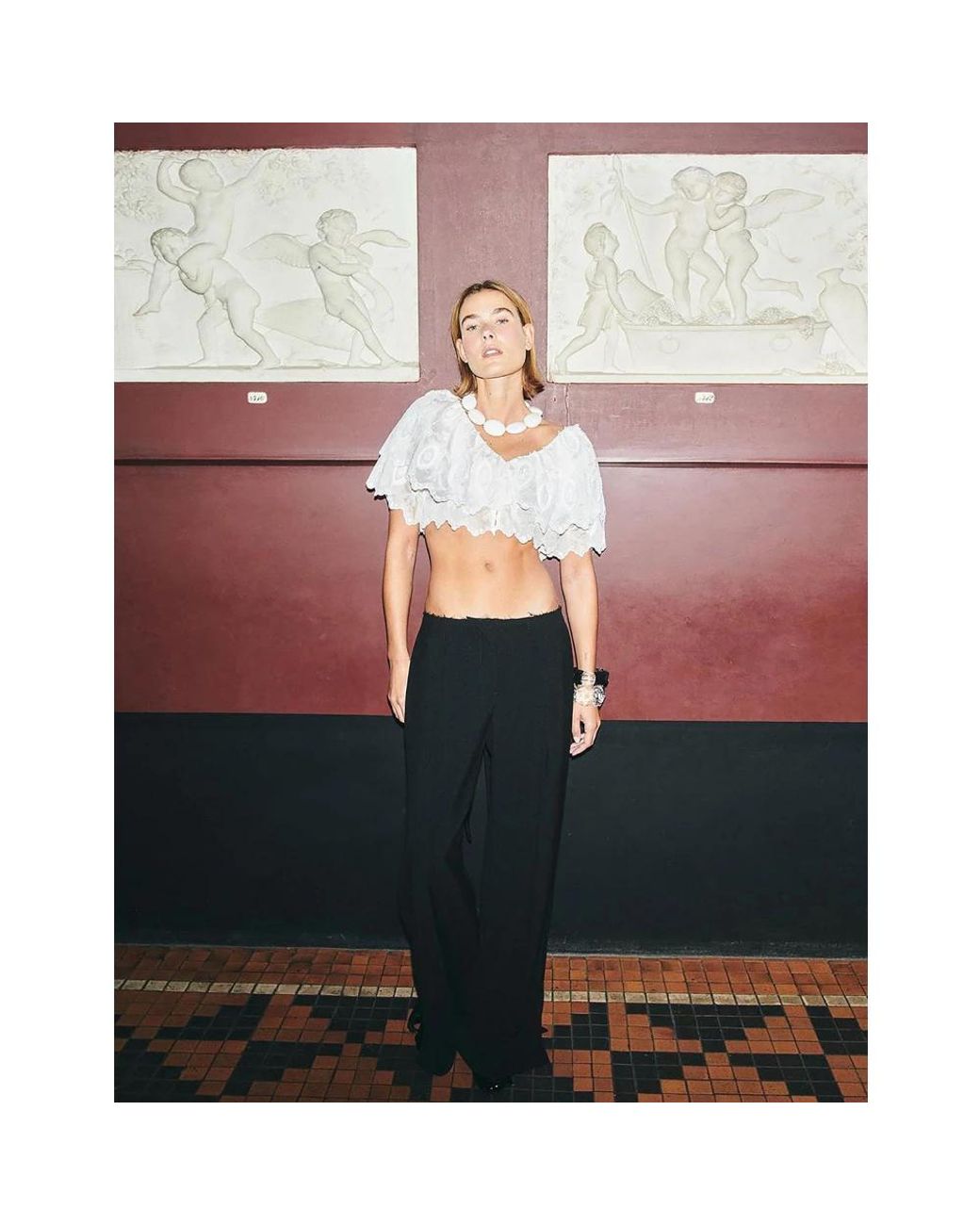 THE GARMENT Black Wide Trousers