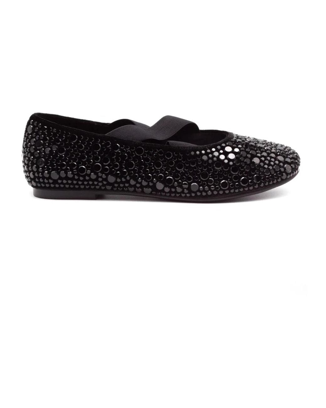 Twentyfourhaitch Black Ballerina Shoes