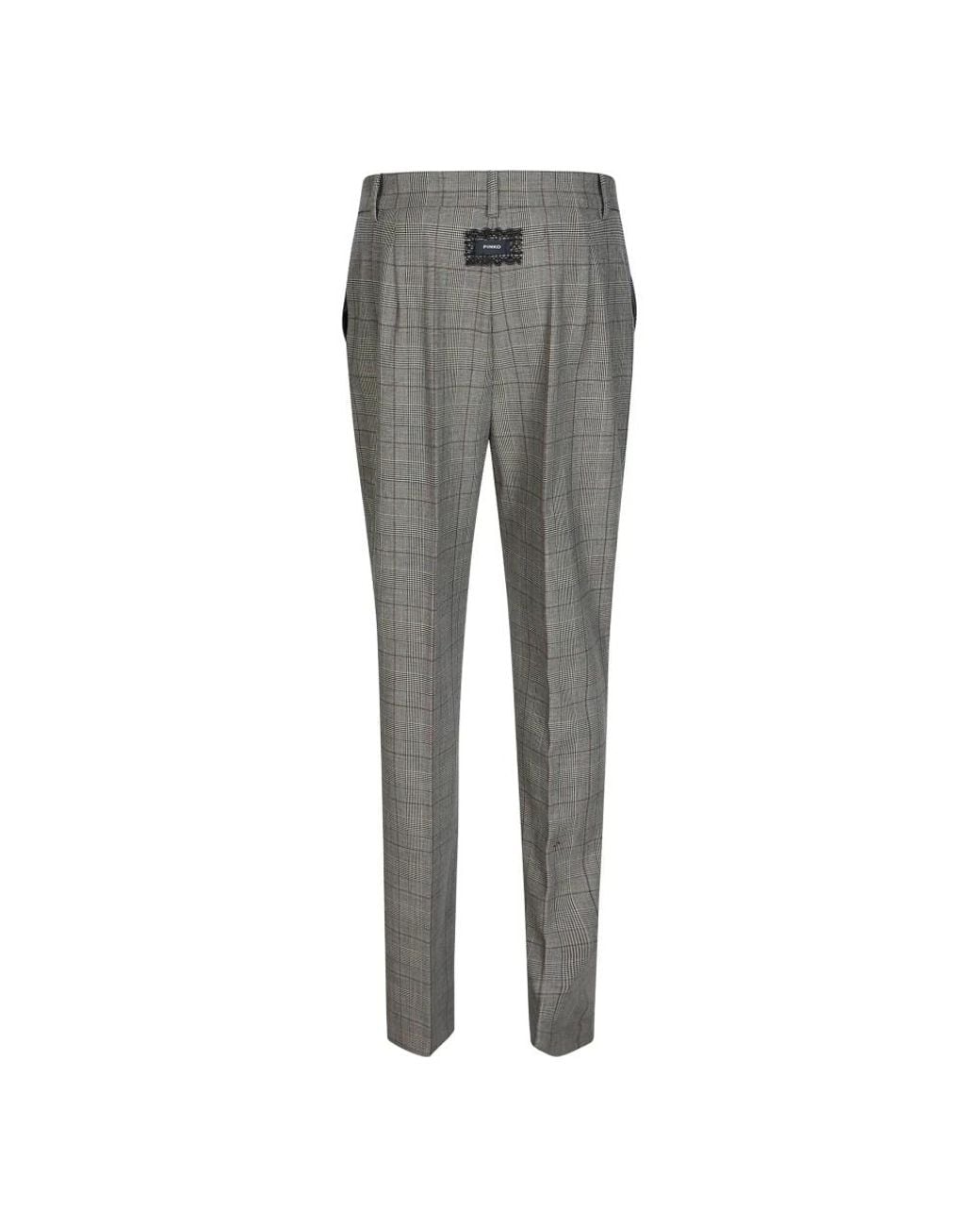 Pinko Gray Slim-Fit Trousers