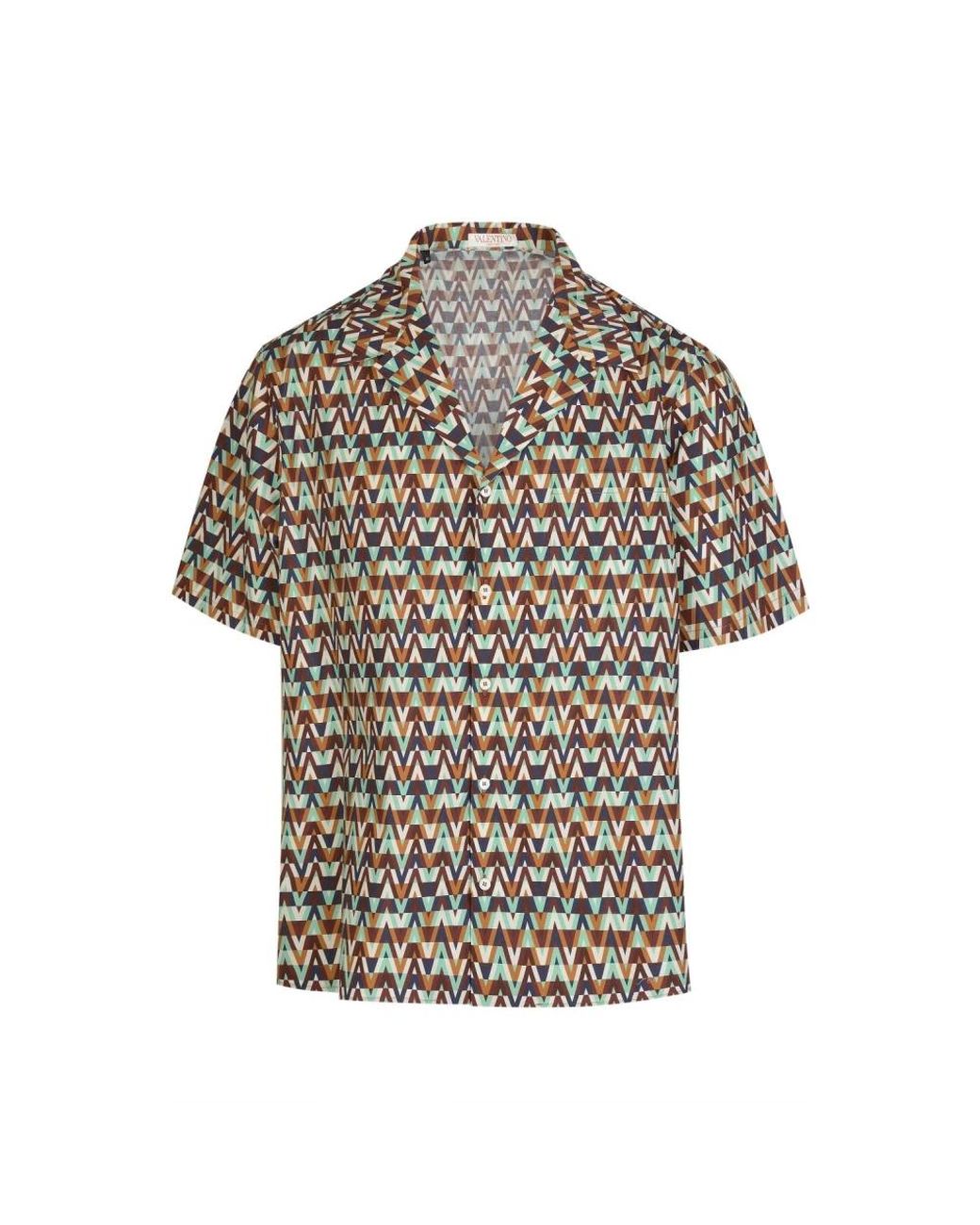 Valentino Gray Short Sleeve Shirts for men