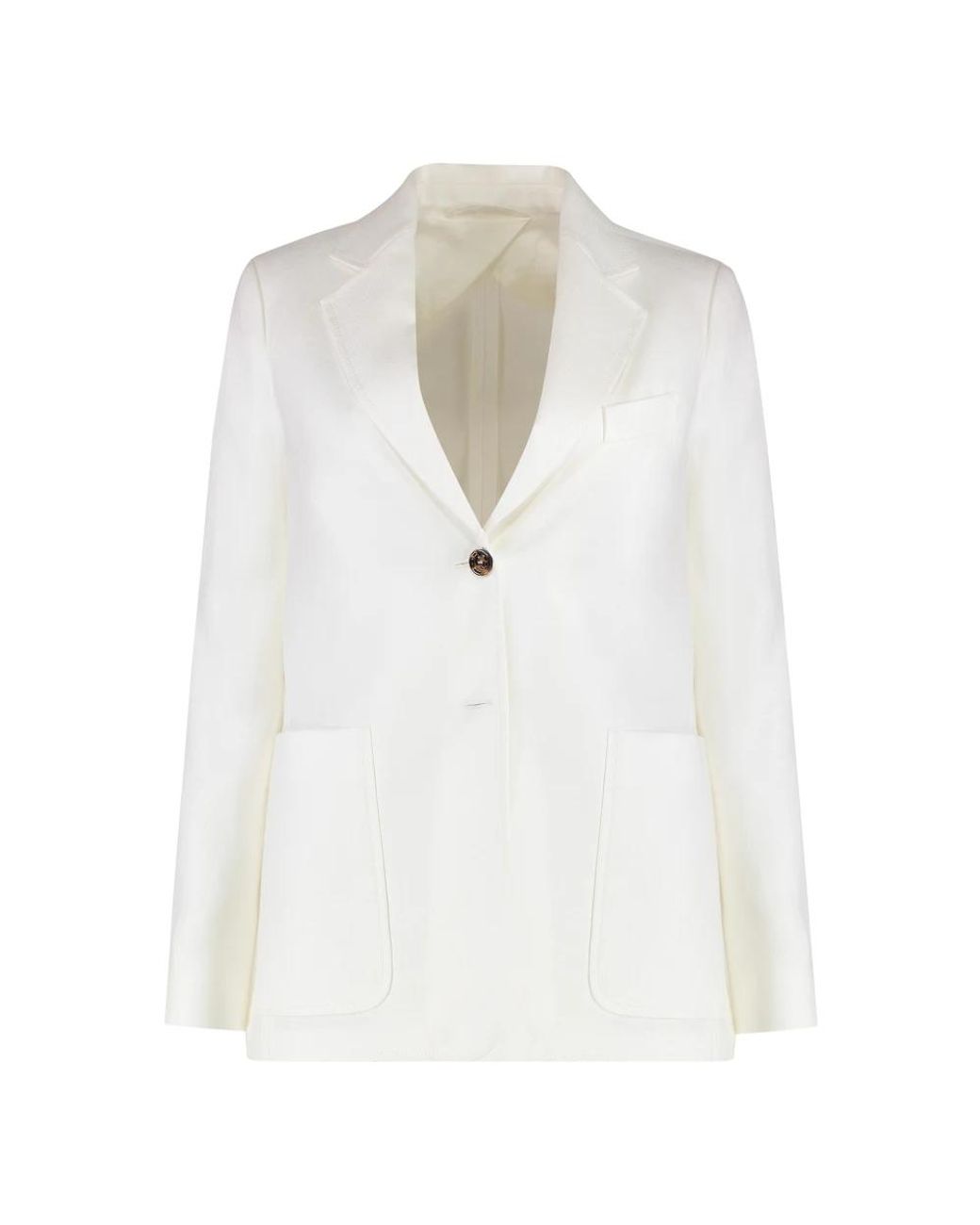 Max Mara Jassen ,Wit ,Linnen Guglia Linnen Blazer in het White