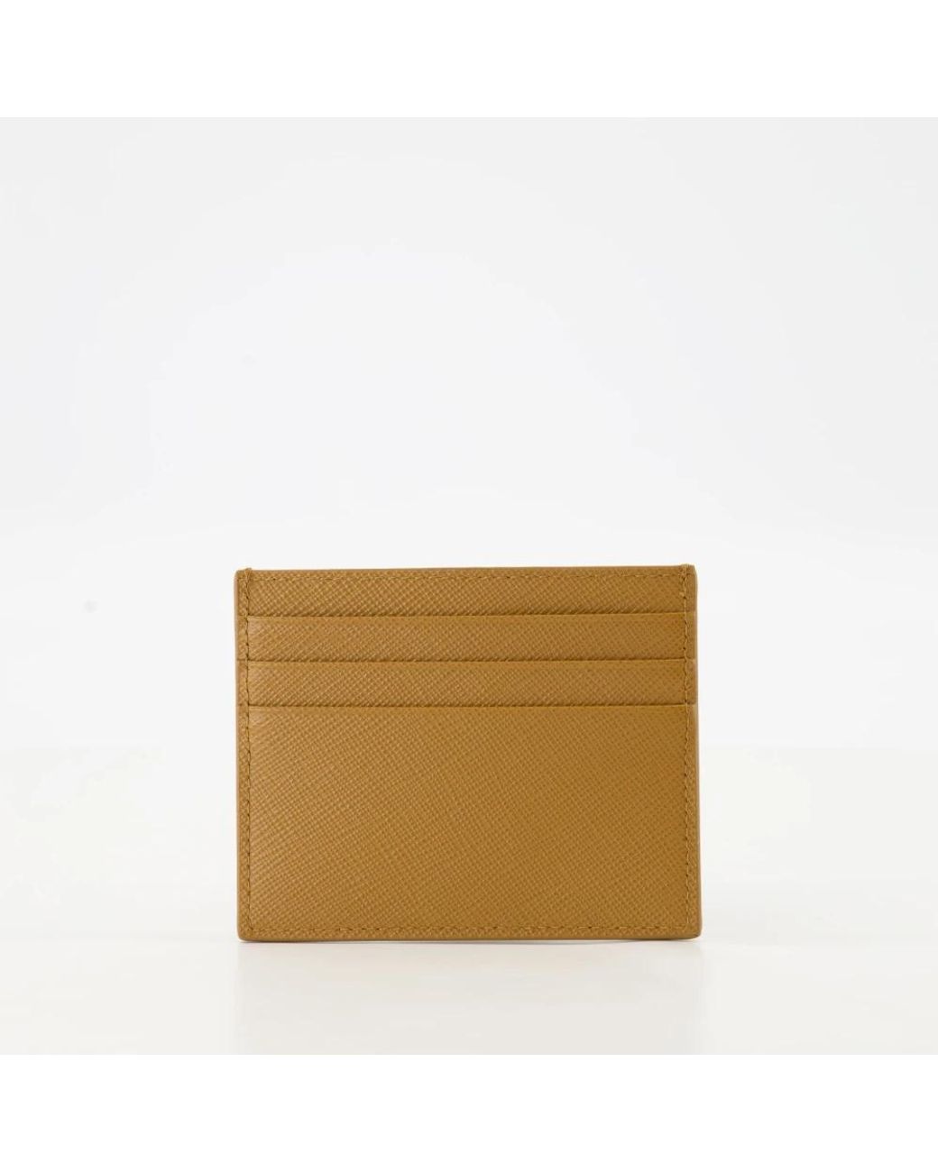 Prada Metallic Saffiano Leder Kartenhalter