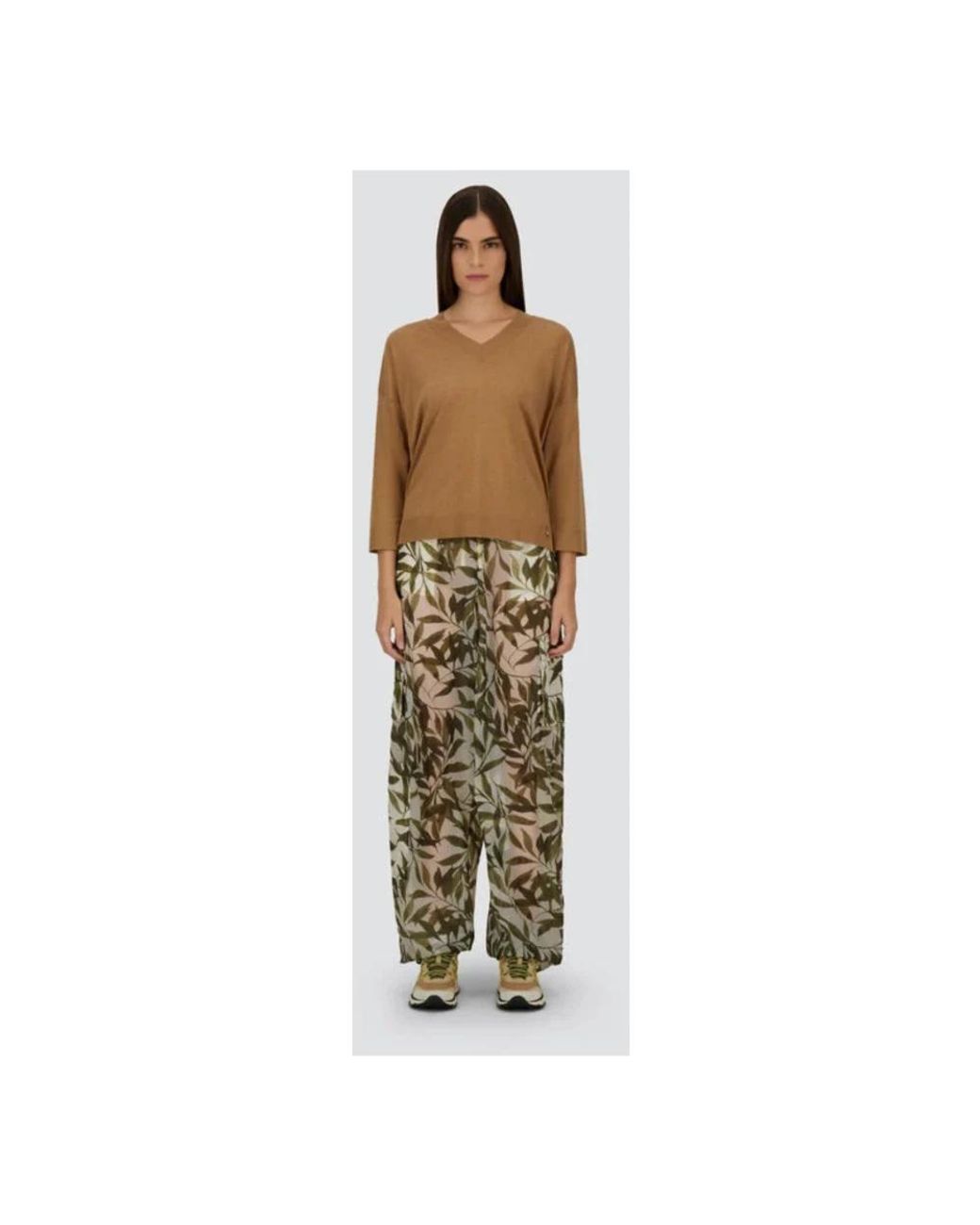 Herno Brown V-Neck Knitwear