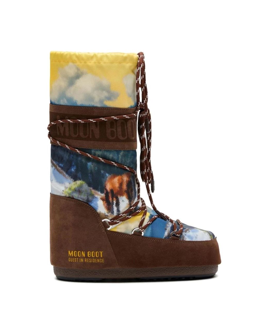 Moon Boot Brown Icon Postcard Boot