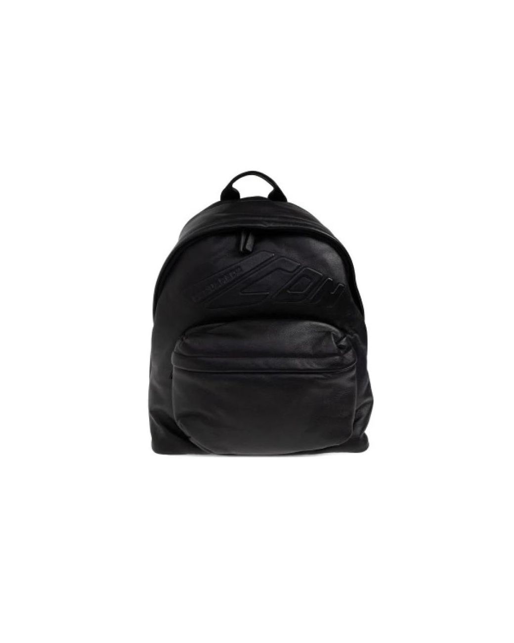 DSquared² Logo Embossed Zipped Backpack in het Black