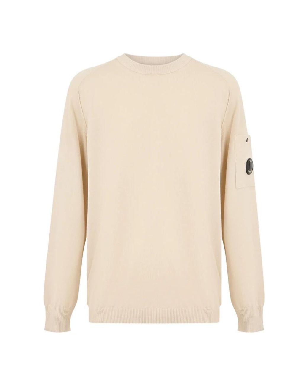 C P Company Natural Round-Neck Knitwear for men