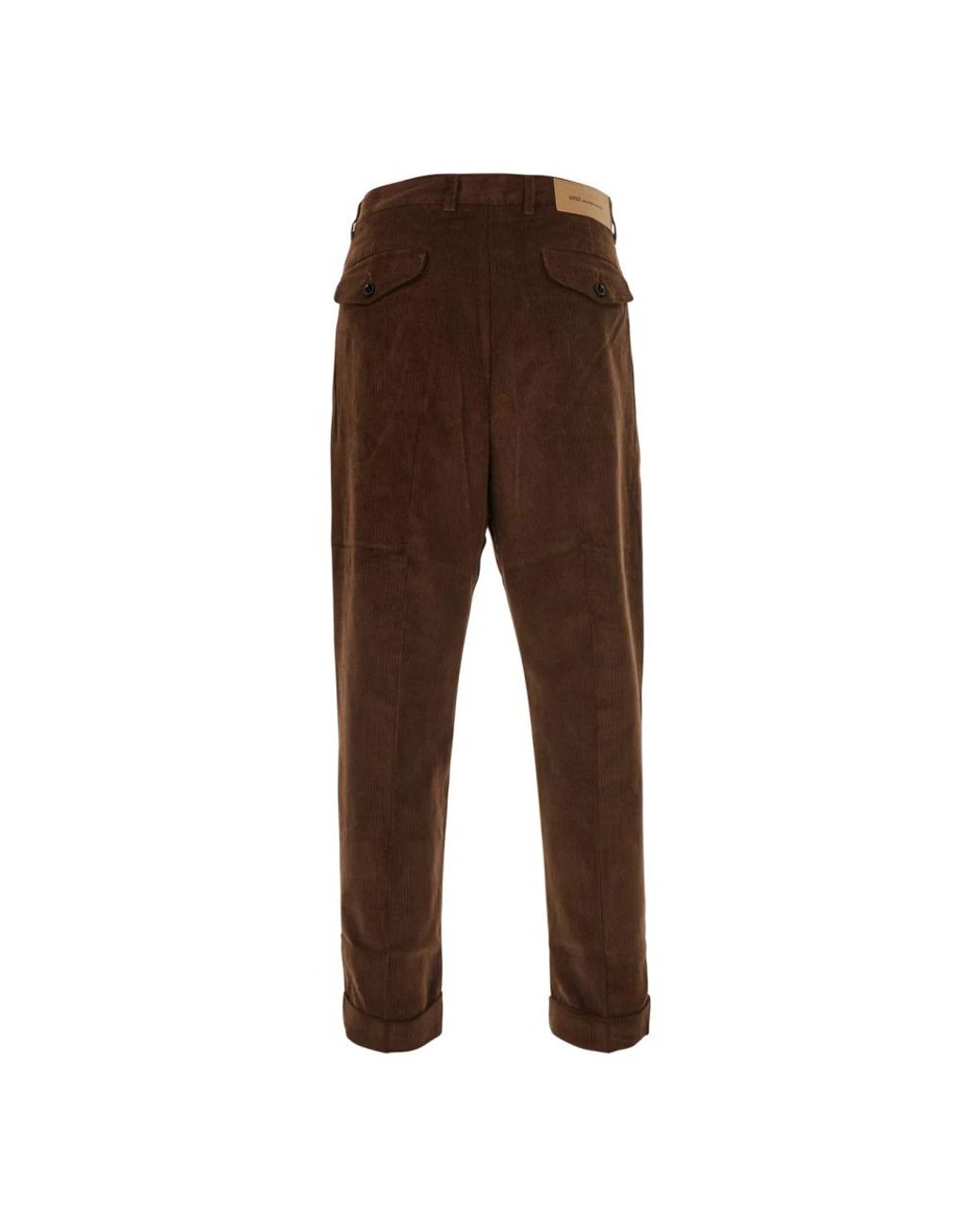 Straight Trousers AMI de hombre de color Brown