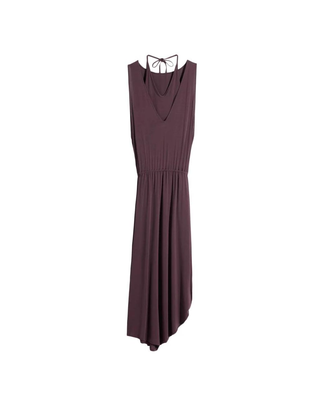 Lemaire Double Layer Drape Dress in het Purple