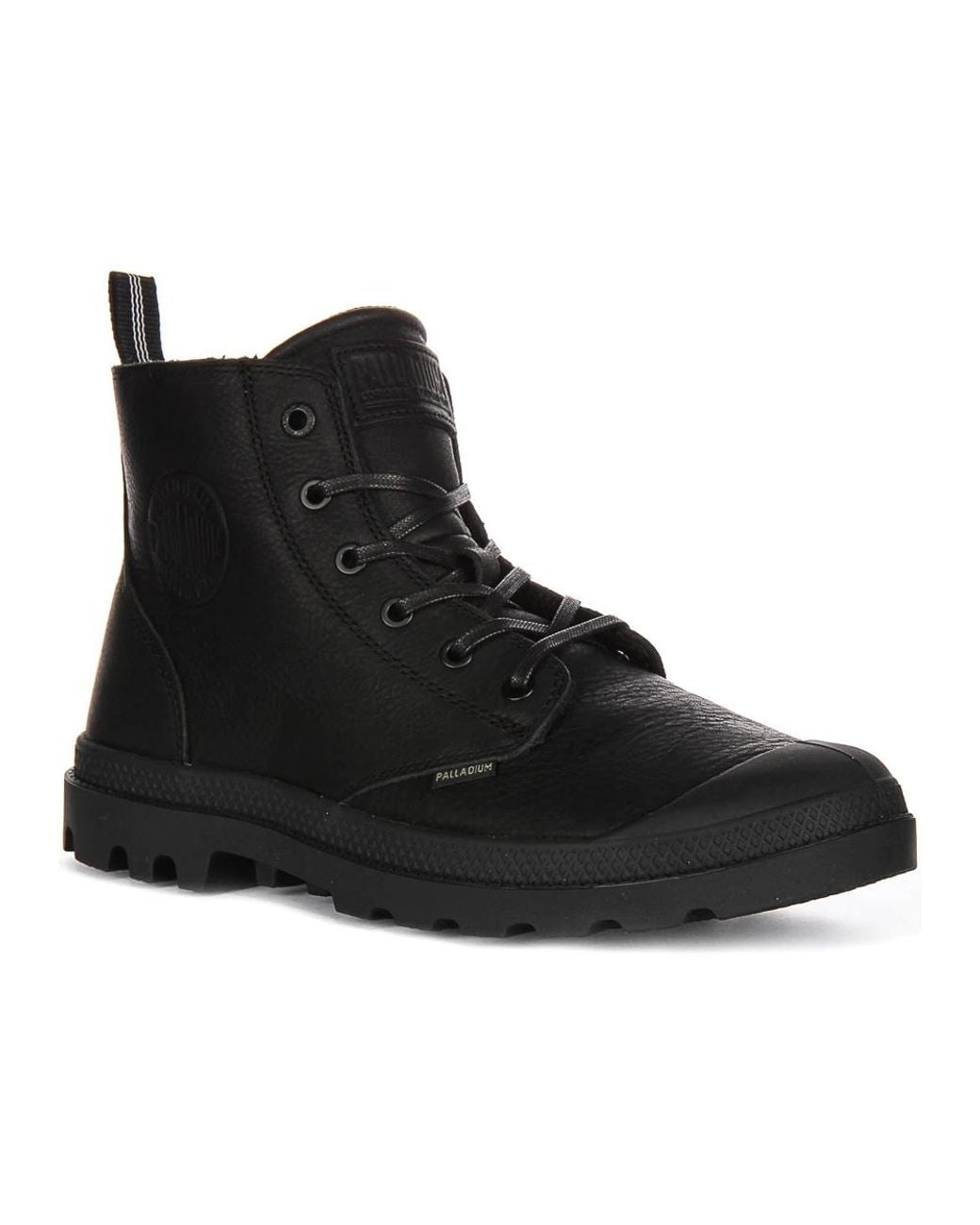 Palladium Black Lace-Up Boots for men