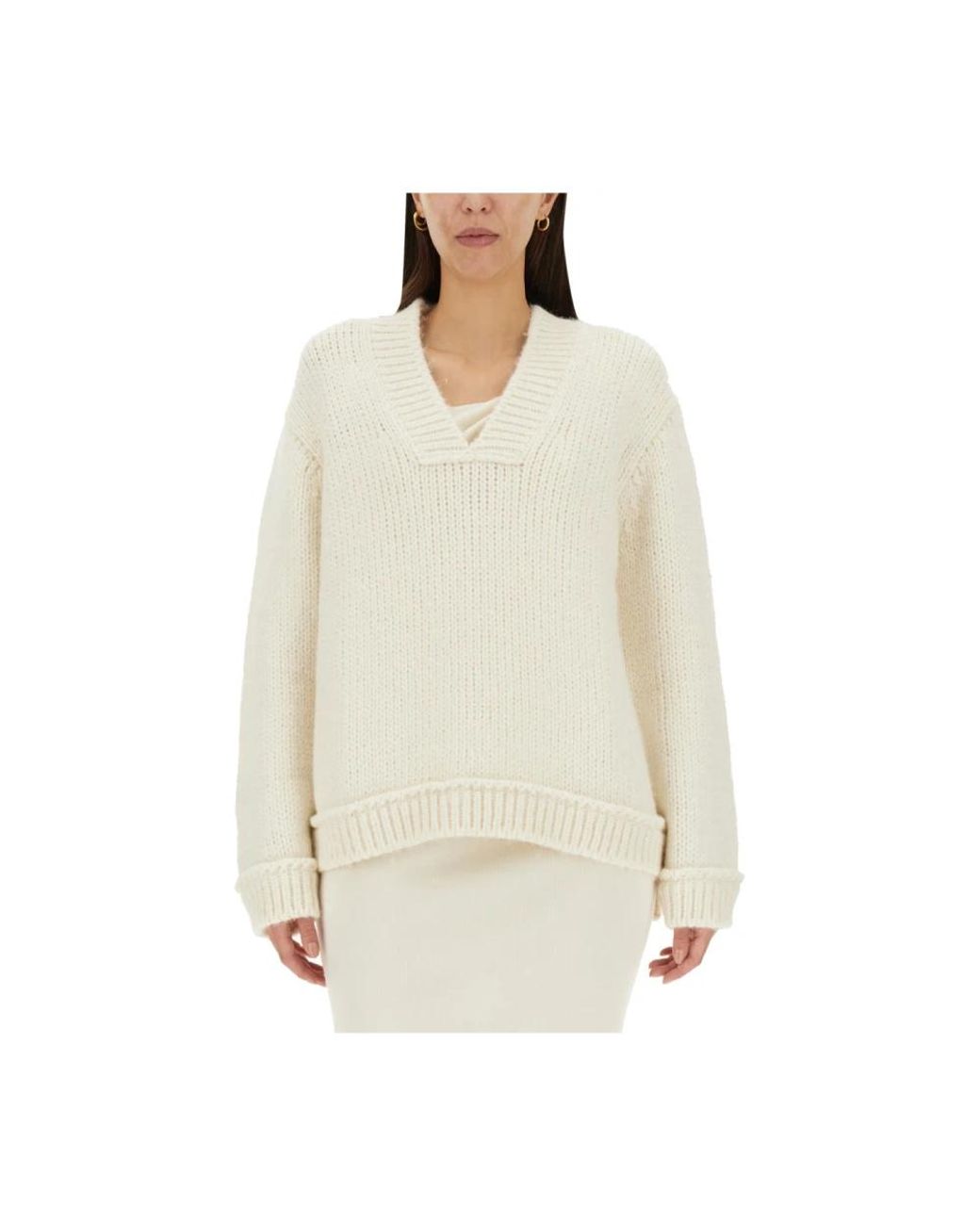 Tom Ford White V-Neck Knitwear