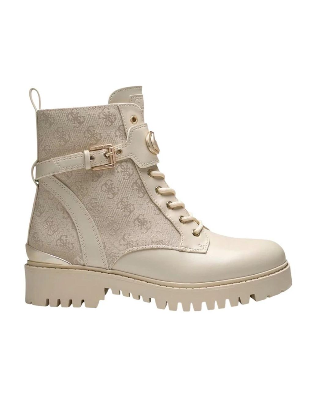 Guess Natural Lace-Up Boots