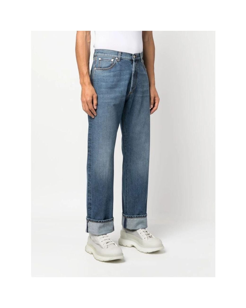 McQueen Blue Straight Fit Jeans