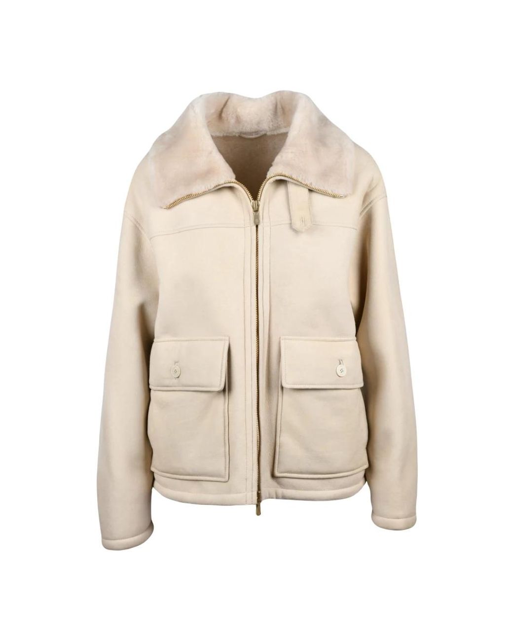 Eleventy Natural Faux Fur & Shearling Jackets