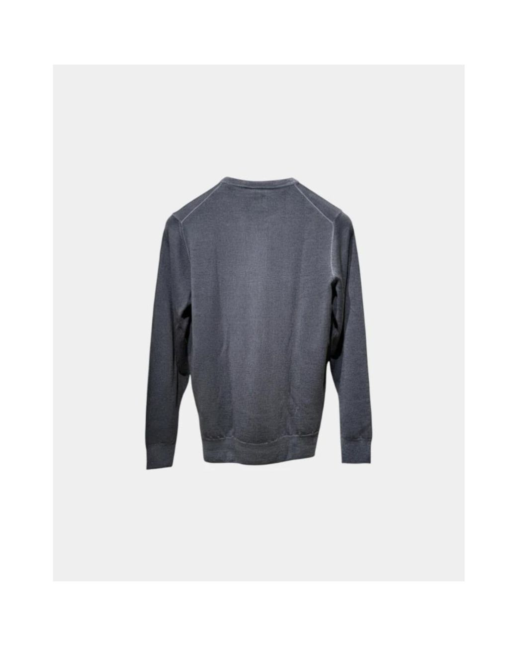 Fedeli Blue Round-Neck Knitwear for men