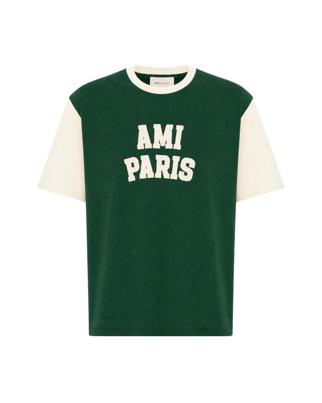 AMI Logo T-Shirt in het Green voor heren