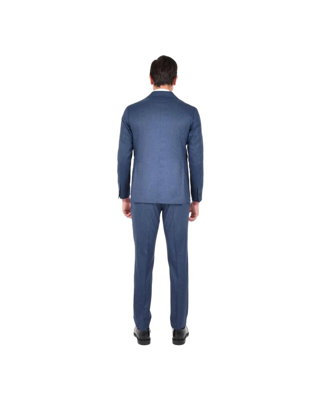 Franzese Collection Blue Single Breasted Suits for men