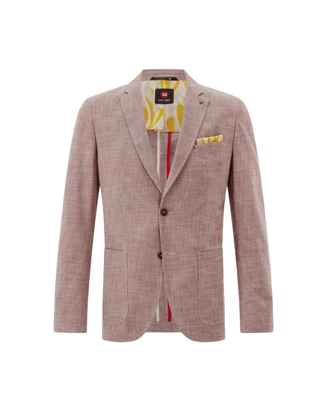 CLUB of GENTS Purple Stylish Red Wool Blazer for men