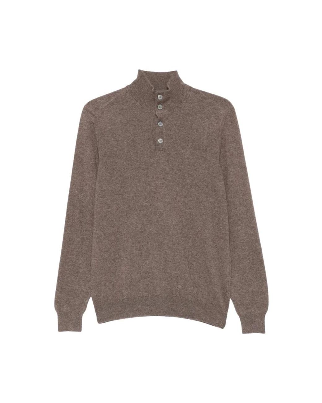Fedeli Strickpullover Mit Rundhalsausschnitt in Brown für Herren
