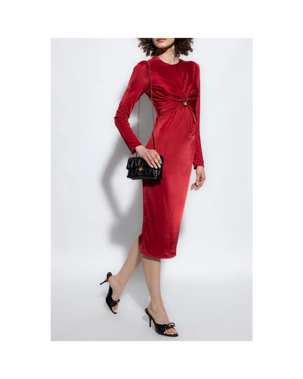 Versace Red Midi Dresses