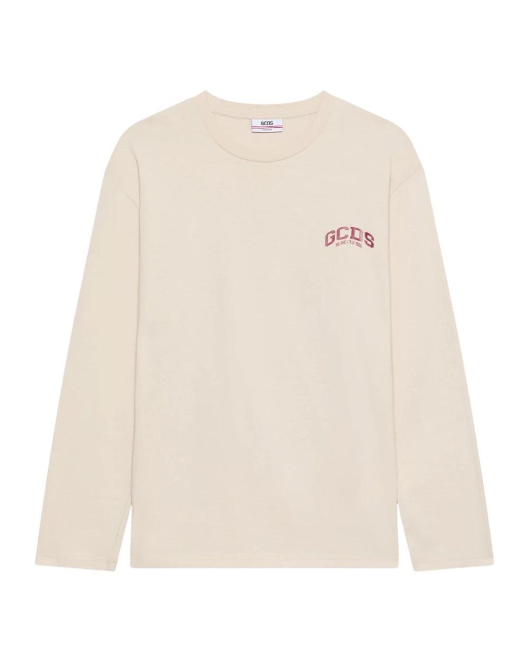 Gcds White Long Sleeve T-Shirts for men