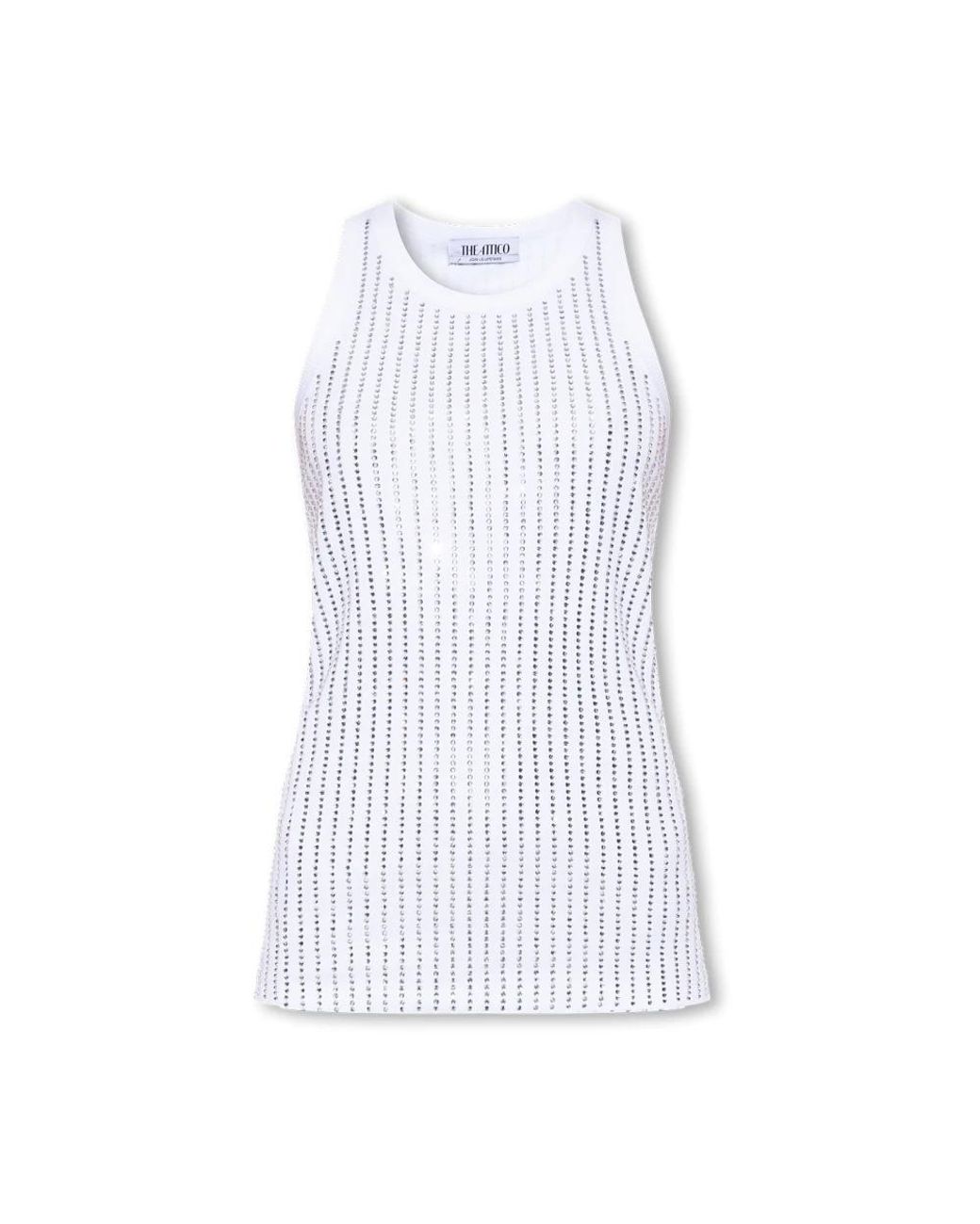 The Attico White Sleeveless Tops