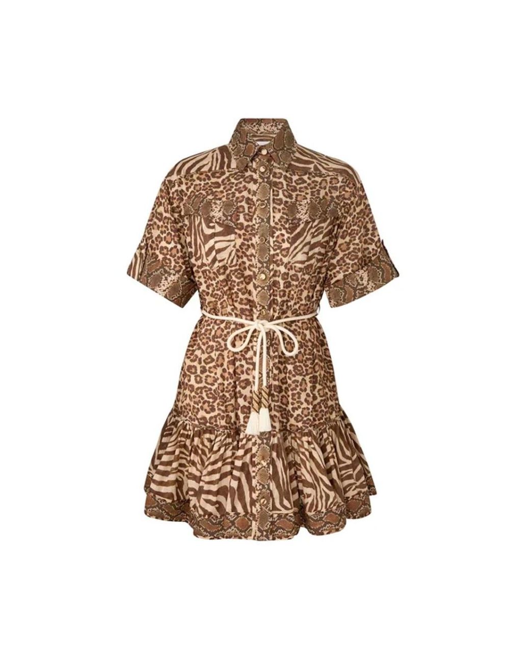Zimmermann Kleedjes ,Bruin ,Dress E26 in het Brown