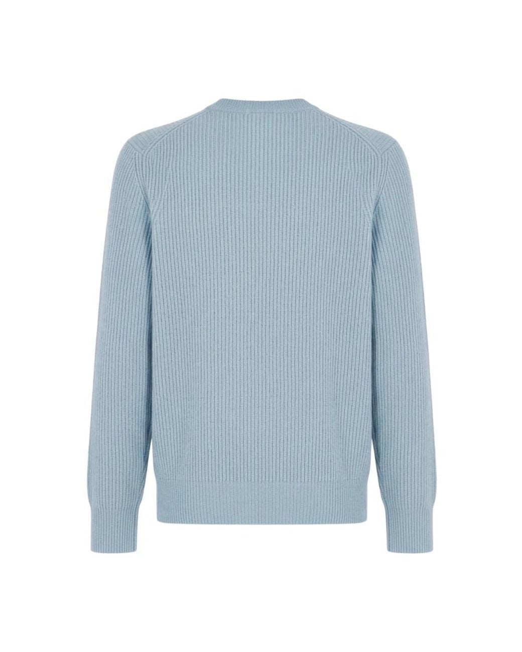 Amaranto Blue Round-Neck Knitwear for men