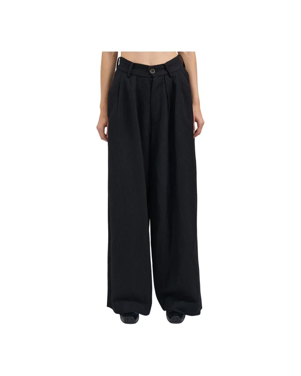 Uma Wang Black Wide Trousers
