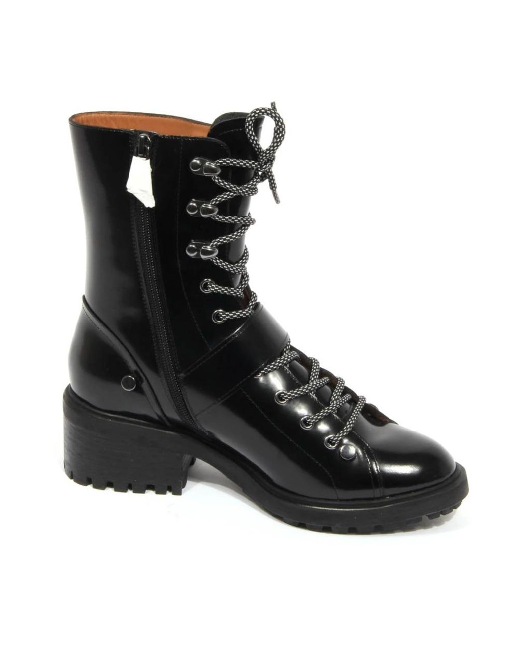 Armani Black Lace-Up Boots