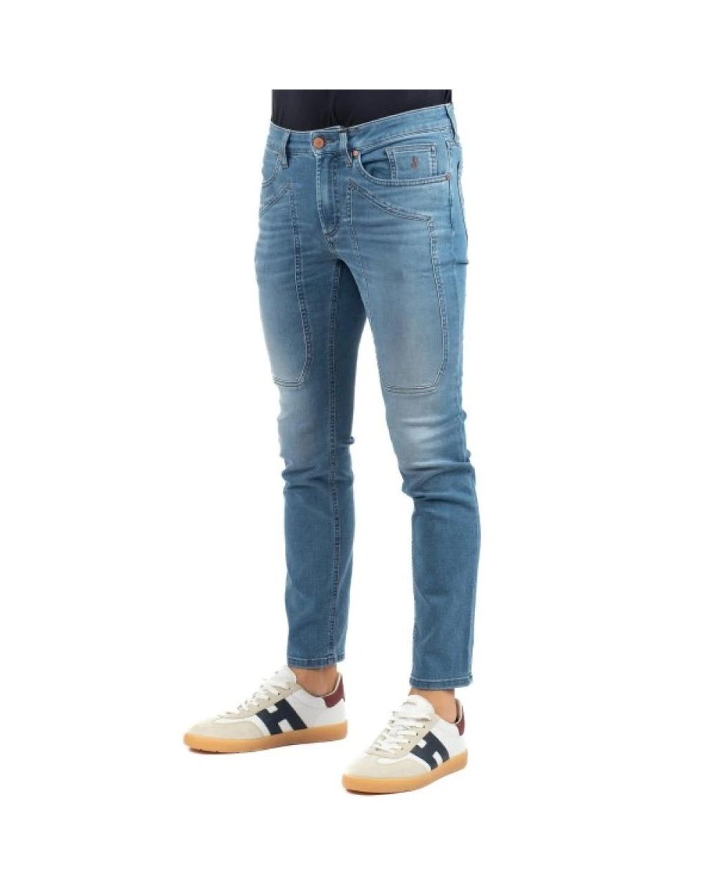 Jeckerson Blue Slim Fit Jeans for men