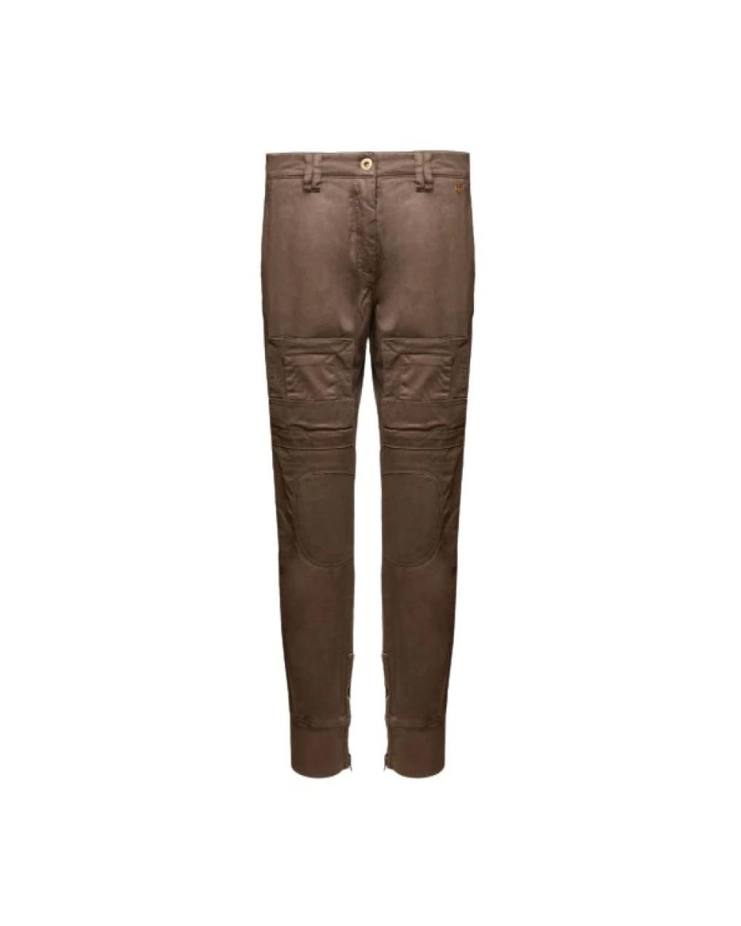 Aeronautica Militare Brown Slim-Fit Trousers
