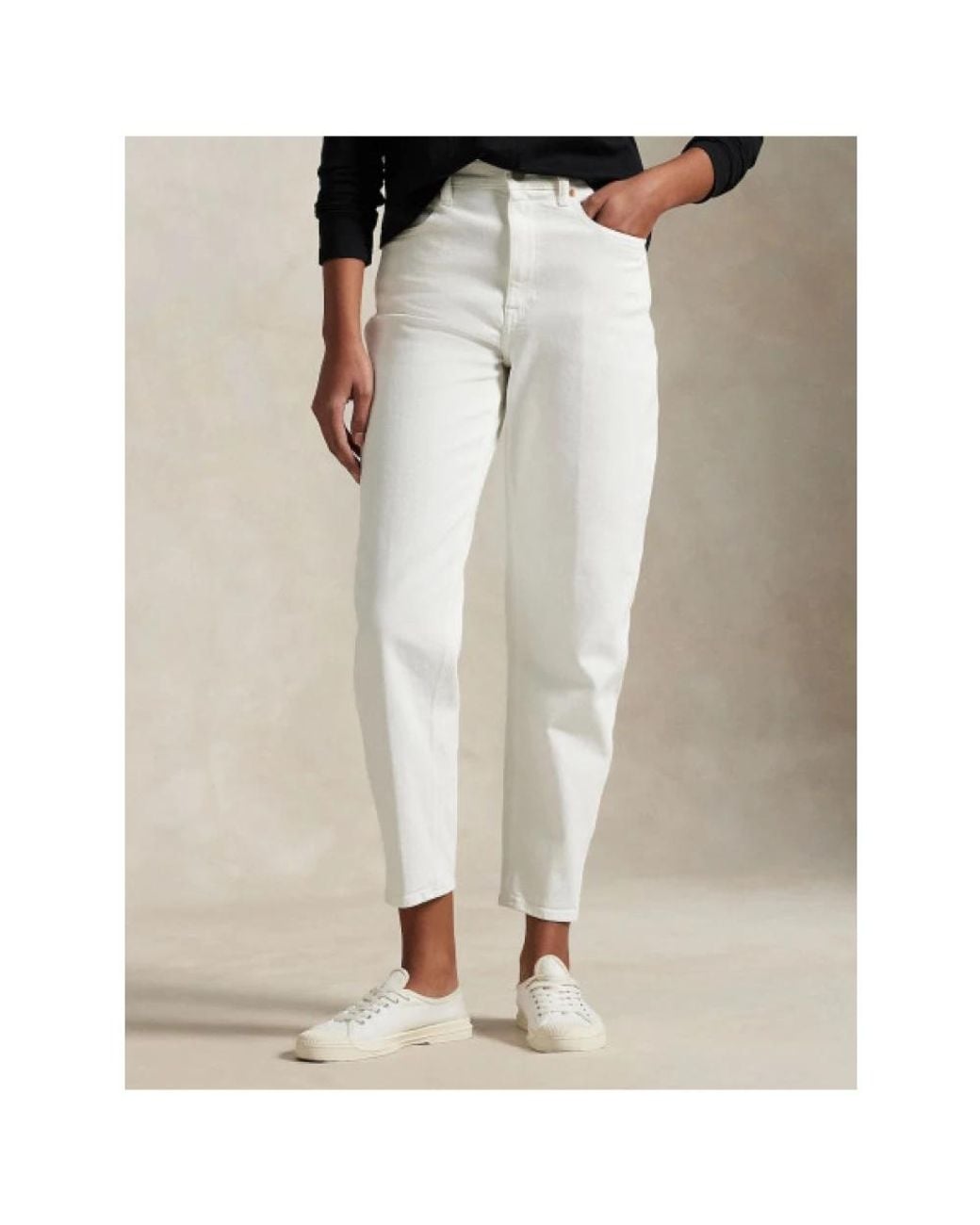 Polo Ralph Lauren White Loose Fit Jeans