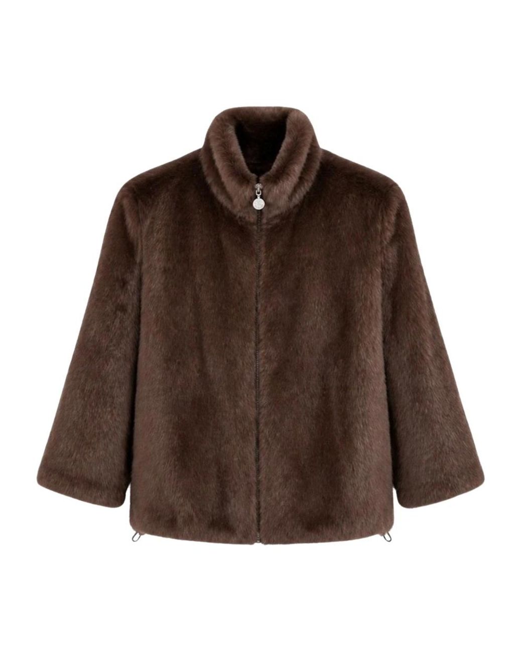 2-Biz Brown Faux Fur & Shearling Jackets