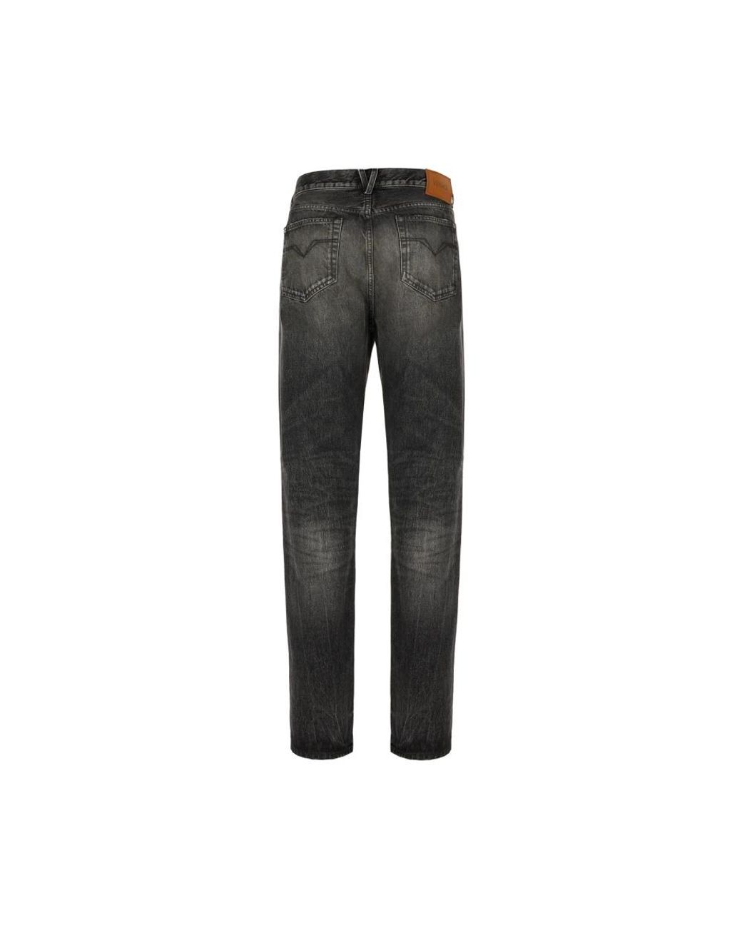 Versace Gray Straight Fit Jeans for men