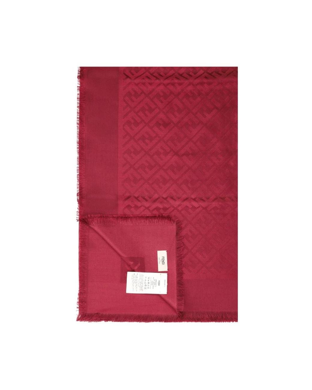 Fendi Red Silk Scarves