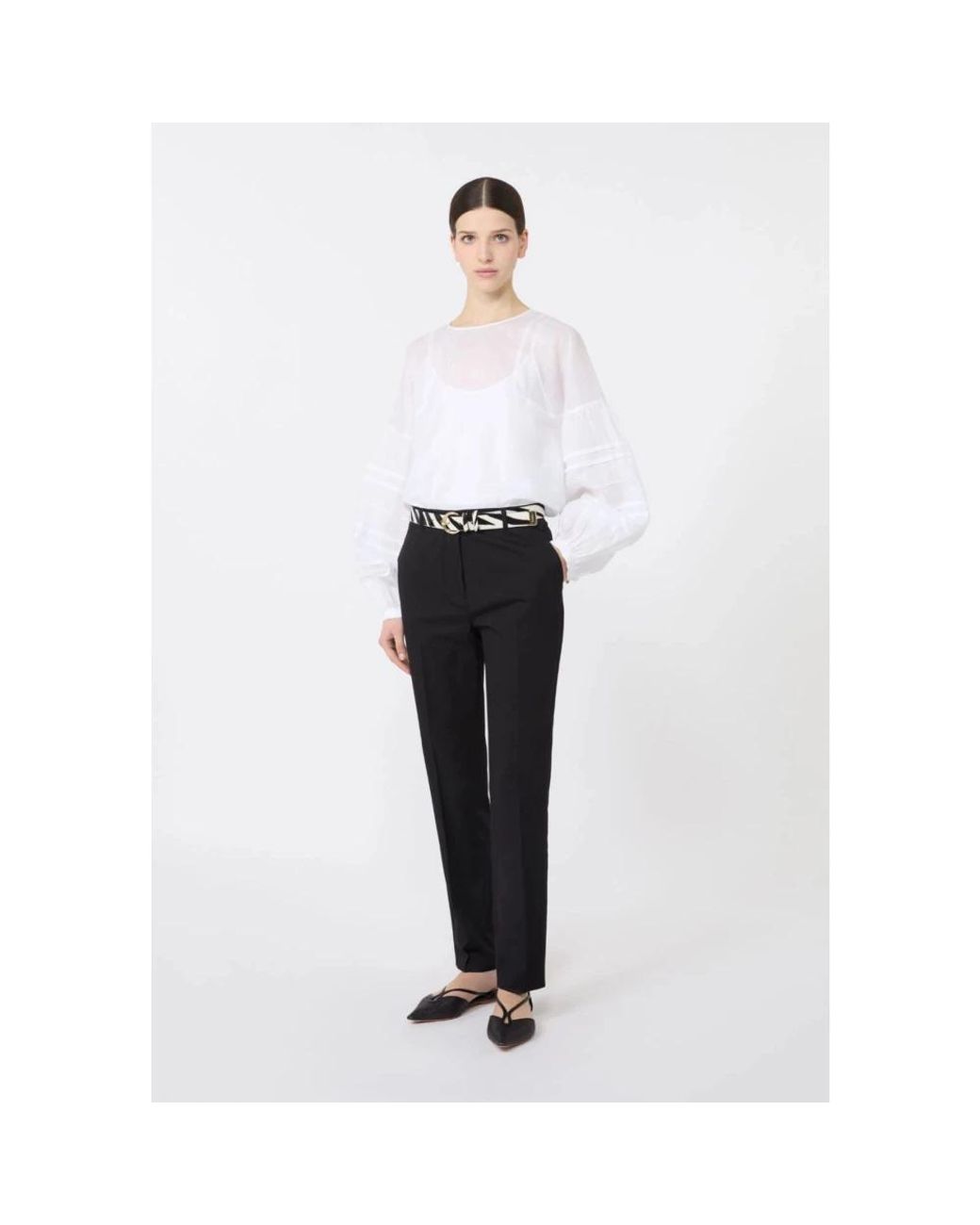 Slim-Fit Trousers Max Mara de color Black