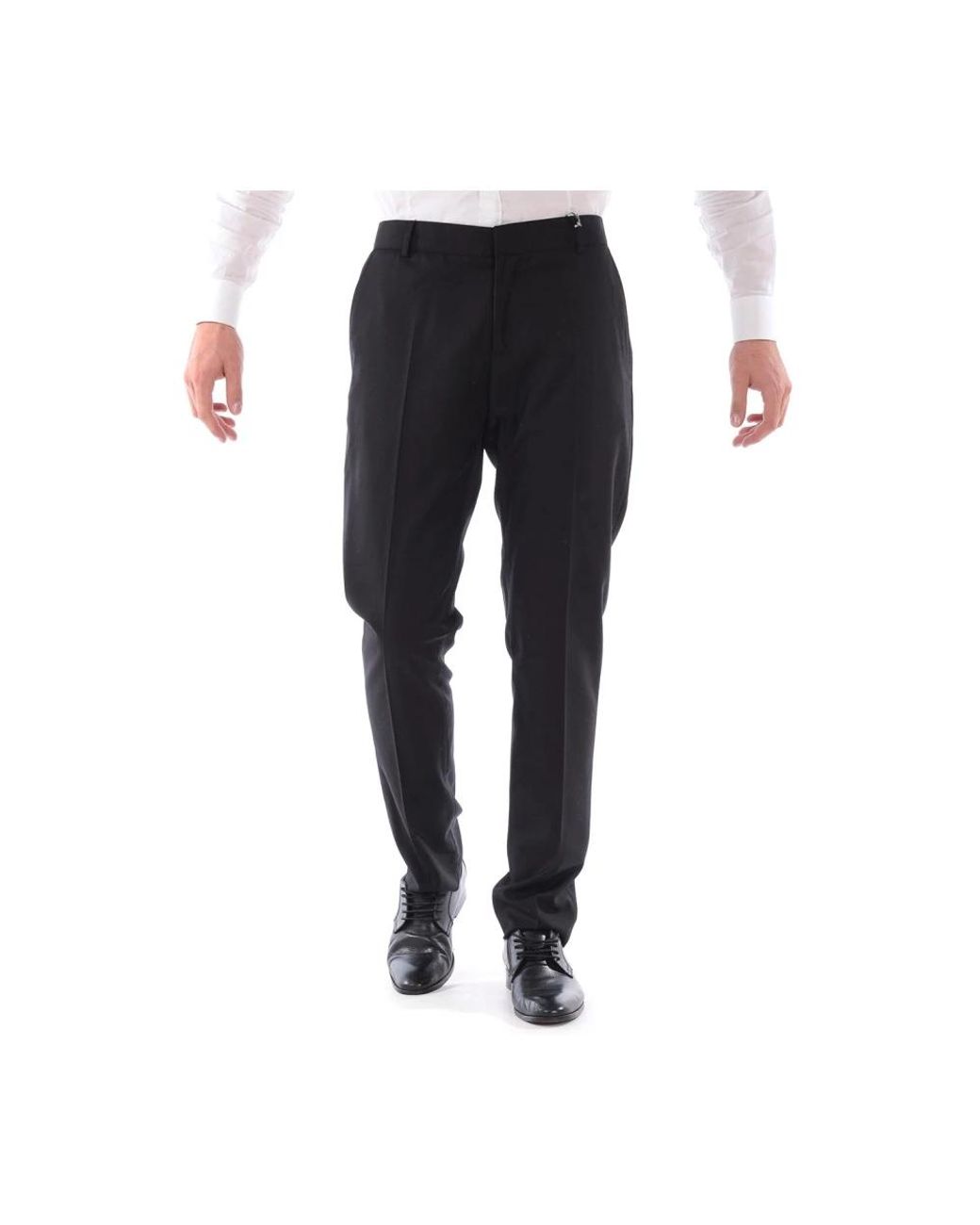 Daniele Alessandrini Black Suit Trousers for men