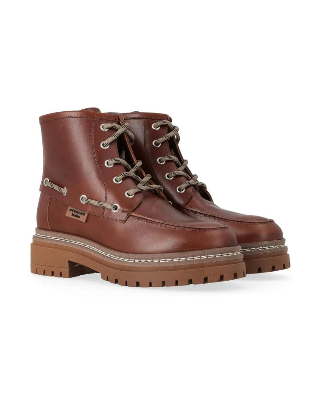 Weekend by Maxmara Brown Lace-Up Boots