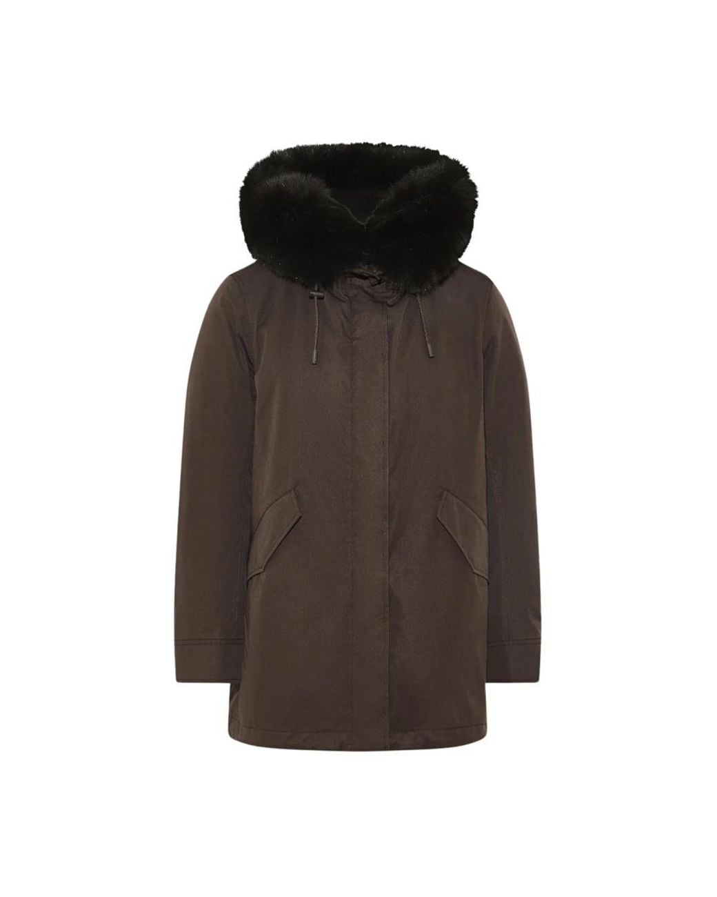 Yves Salomon Brown Parkas