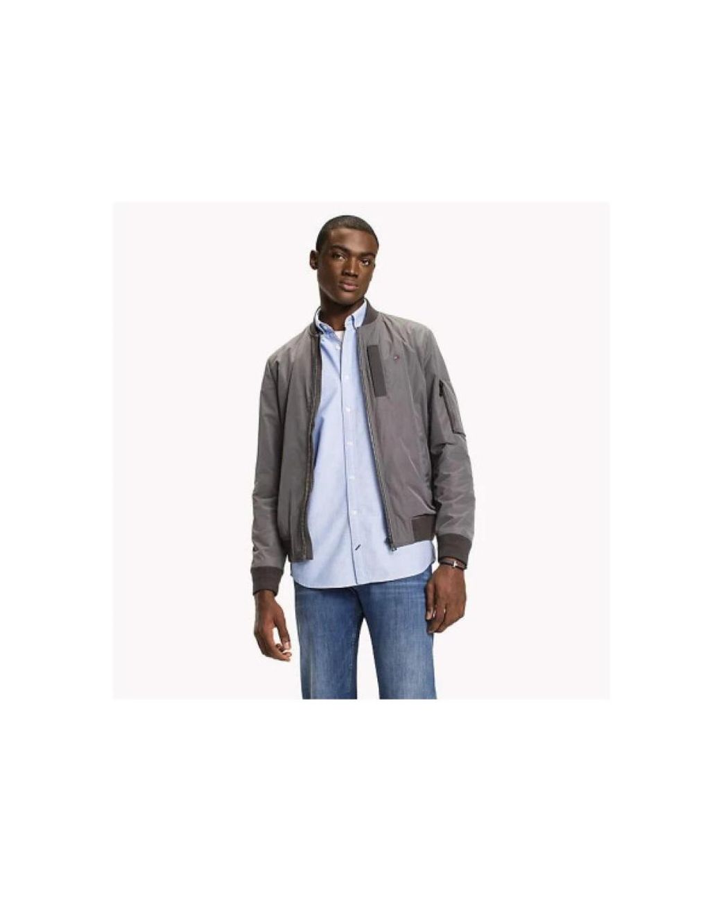 Tommy Hilfiger Gray Bomber Jackets for men