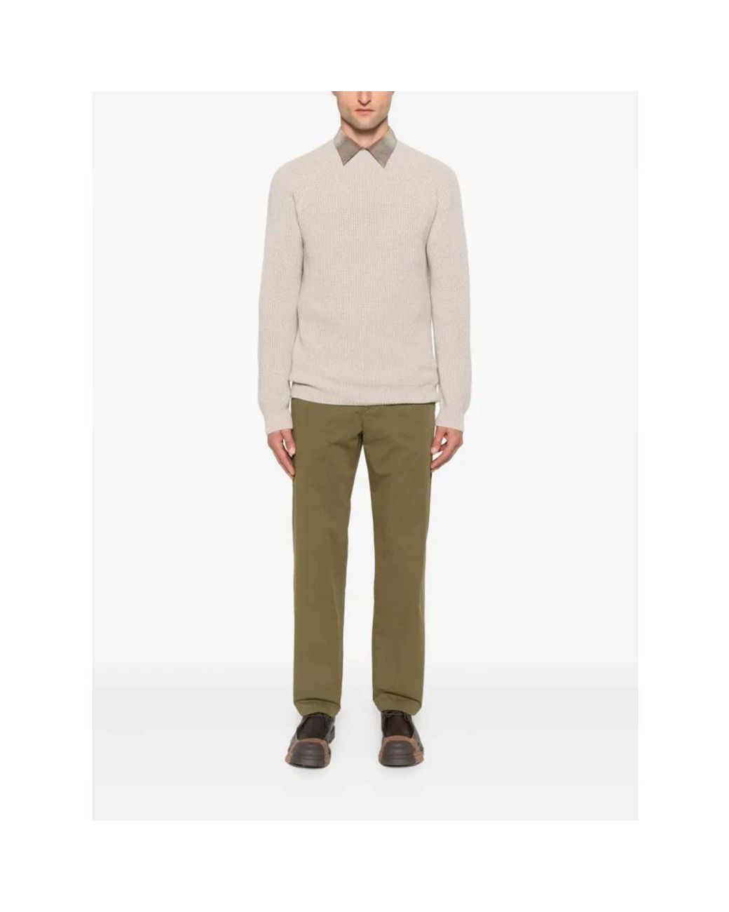A.P.C. Green Straight Trousers for men