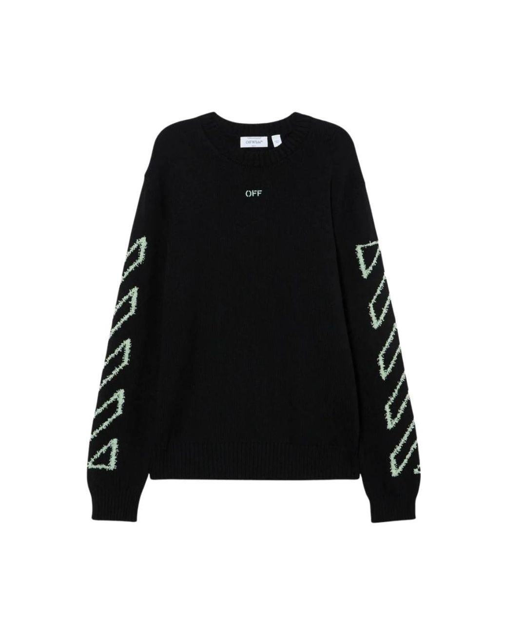 Off-White c/o Virgil Abloh Black Round-Neck Knitwear for men