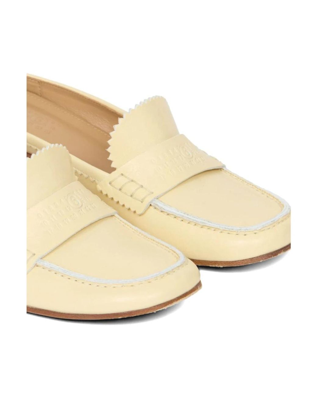 MM6 by Maison Margiela Natural Heeled Mules