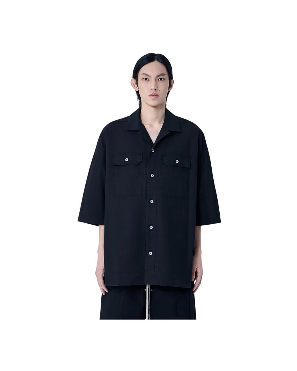 Rick Owens Blue Short Sleeve Shirts for men