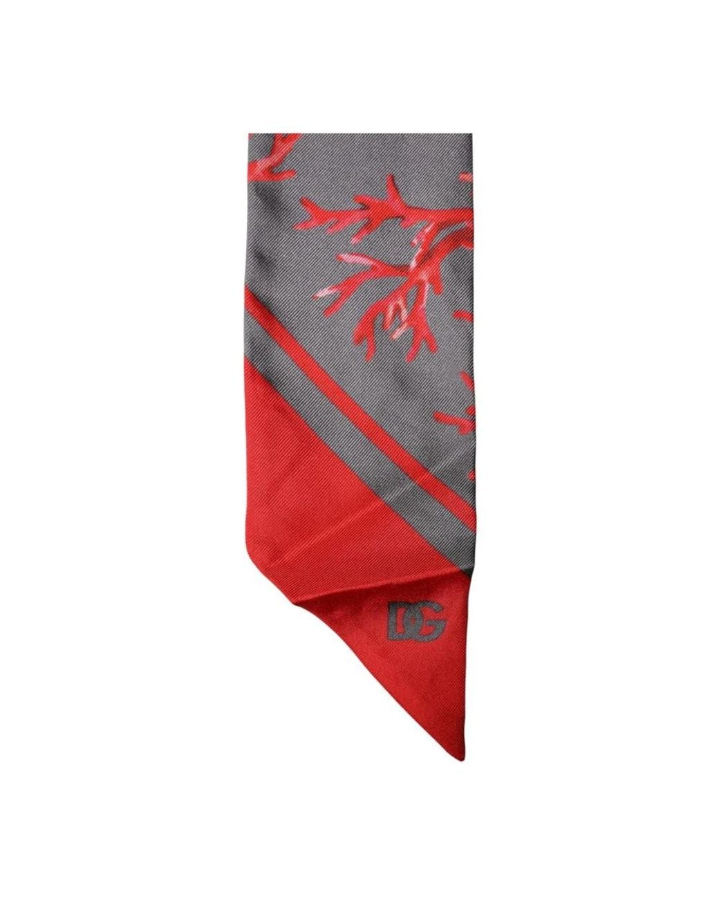 Dolce & Gabbana Red Silk Scarves