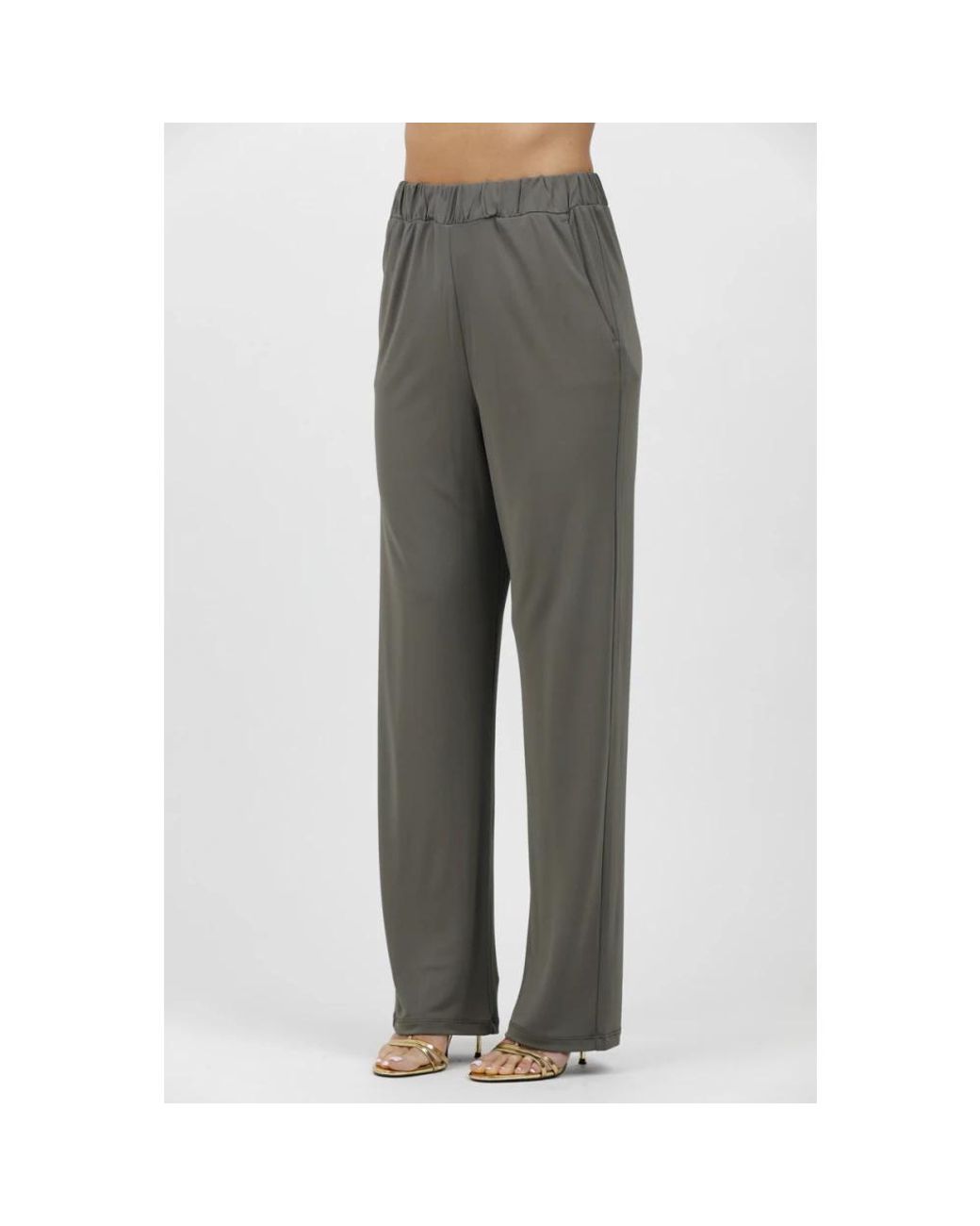 Max Mara Gray Straight Trousers