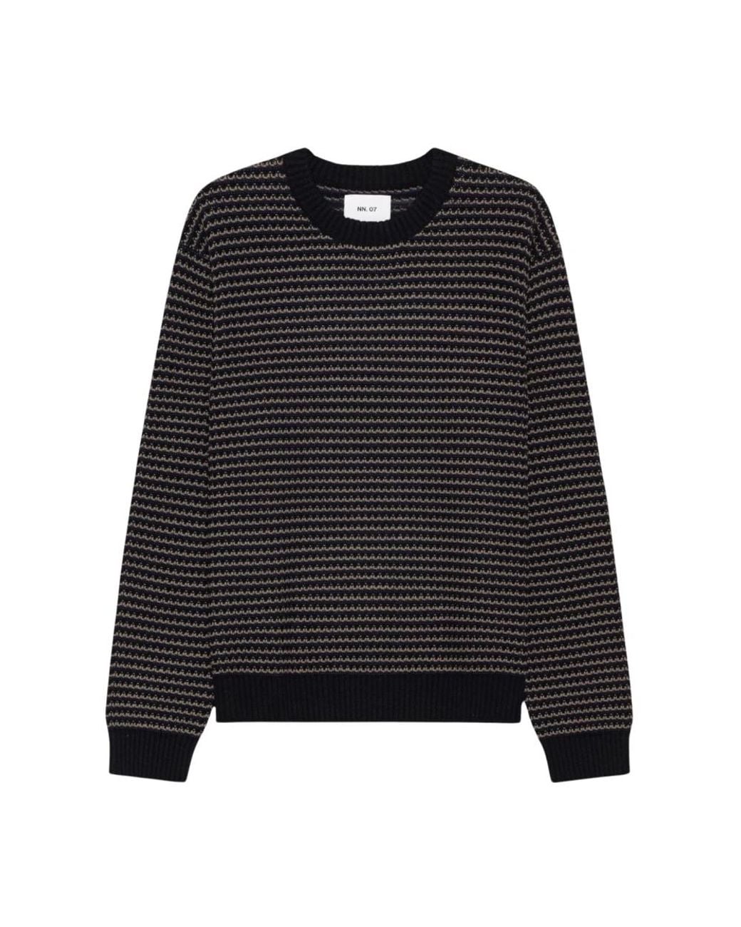 NN07 Black Round-Neck Knitwear for men