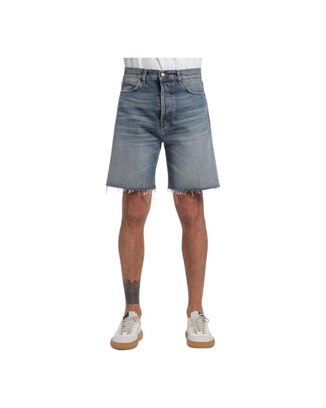 Haikure Blue Denim Shorts for men