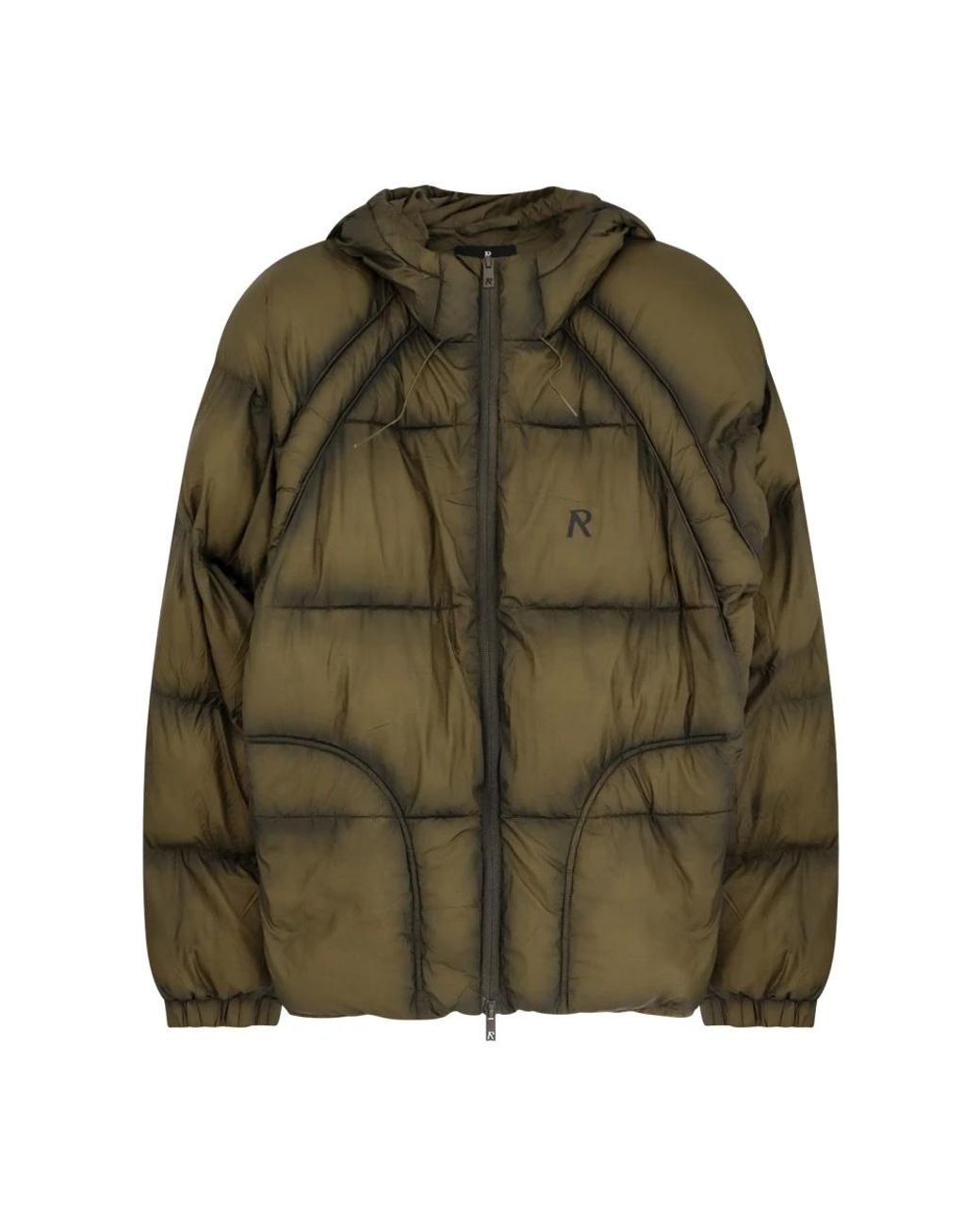 Represent Translucent Hooded Puffer in Green für Herren